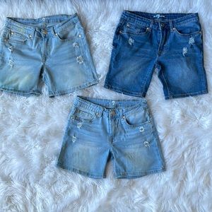 3 pair Girl’s Seven for all mankind shorts